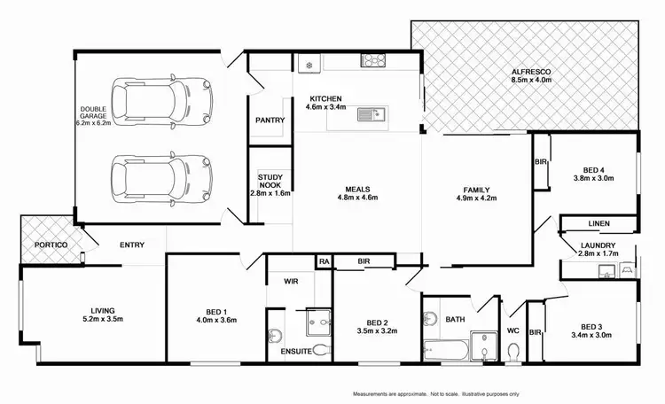 Floorplan of Homely house listing, 4 Arnica Circuit, Baranduda VIC 3691