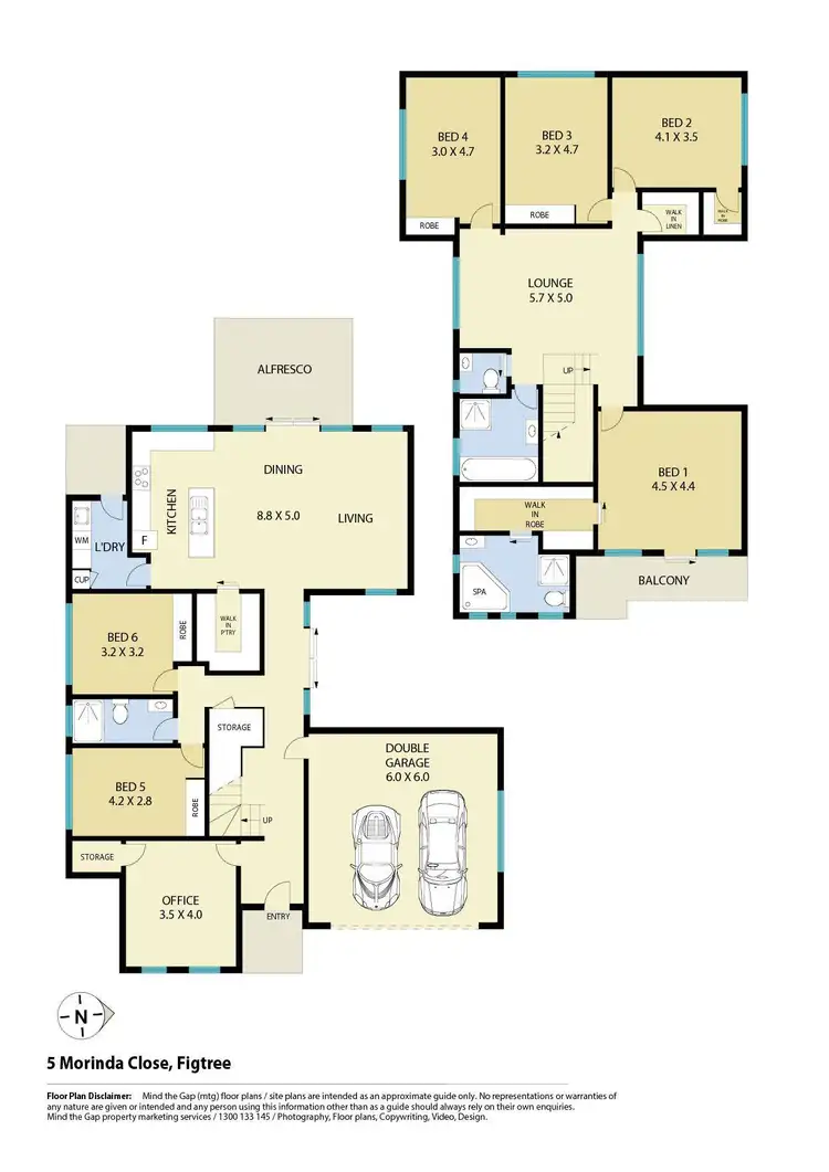 Floorplan of Homely house listing, 5 Morinda Close, Figtree NSW 2525