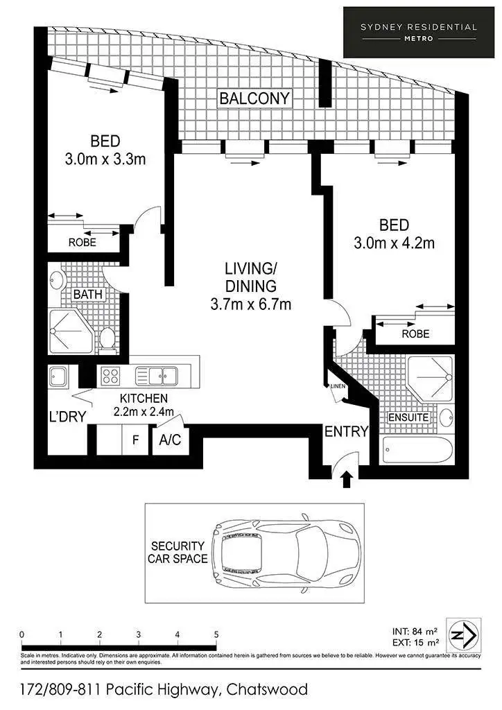 Floorplan of Homely apartment listing, 172/809-811 Pacific Highway, Chatswood NSW 2067