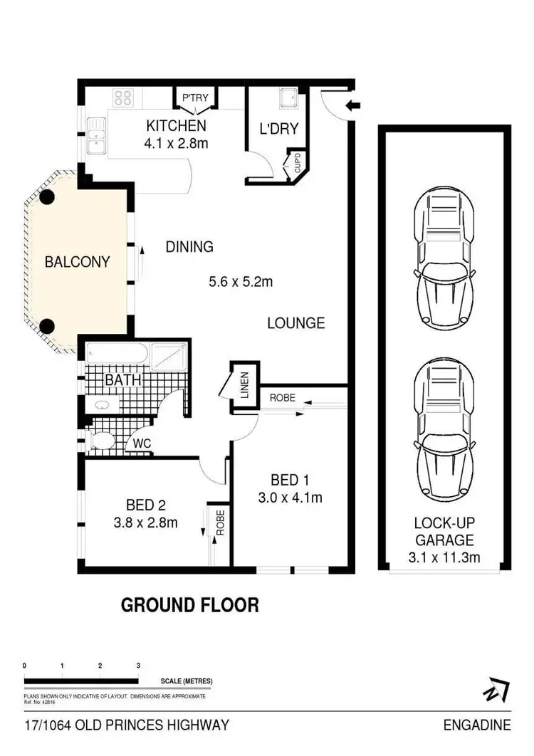 Floorplan of Homely unit listing, 17/1064-1070 Old Princes Highway, Engadine NSW 2233