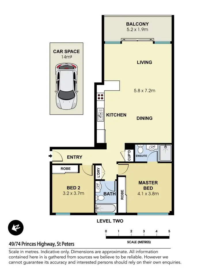 Floorplan of Homely apartment listing, 49/74 Princes Highway, St Peters NSW 2044