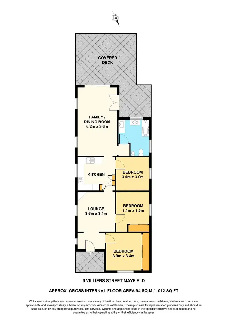 Floorplan of Homely house listing, 9 Villiers Street, Mayfield NSW 2304