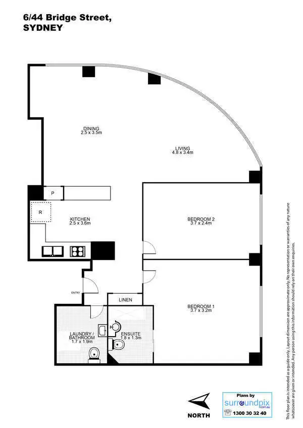 Floorplan of Homely unit listing, 6/44 Bridge Street, Sydney NSW 2000