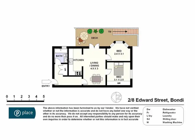 Floorplan of Homely unit listing, 2/8 Edward Street, Bondi NSW 2026