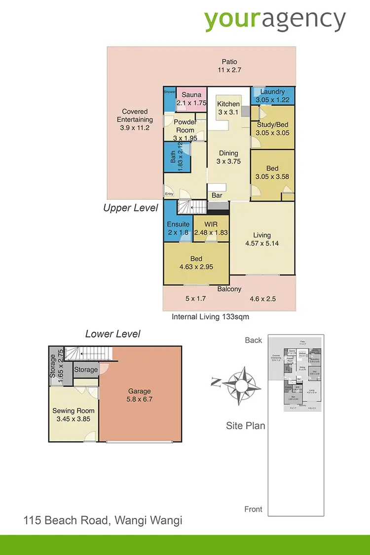 Floorplan of Homely house listing, 115 Beach Road, Wangi Wangi NSW 2267