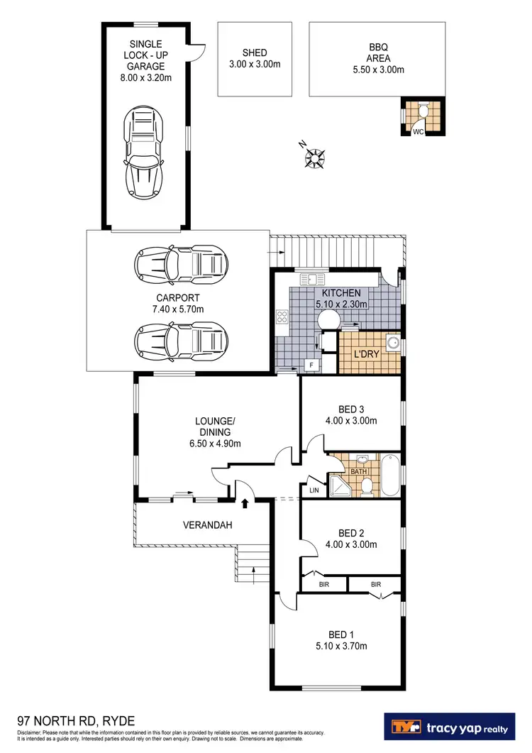 Floorplan of Homely house listing, 97 North Road, Ryde NSW 2112
