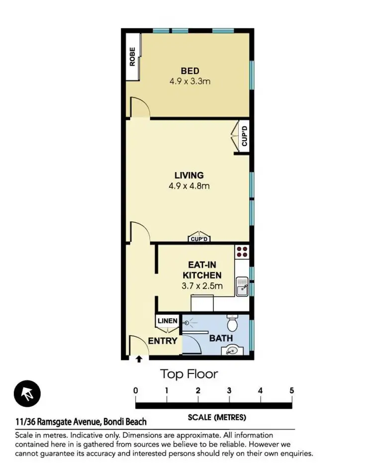 Floorplan of Homely apartment listing, 11/36 Ramsgate Avenue, Bondi Beach NSW 2026