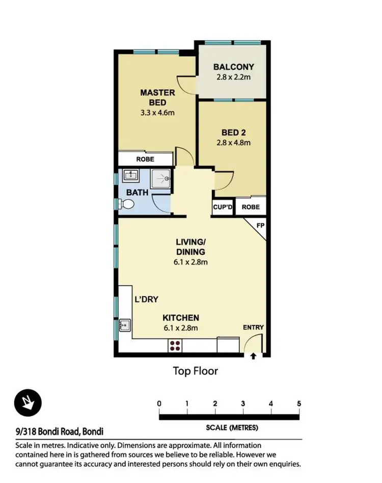 Floorplan of Homely apartment listing, Unit 9/318 Bondi Road, Bondi Beach NSW 2026