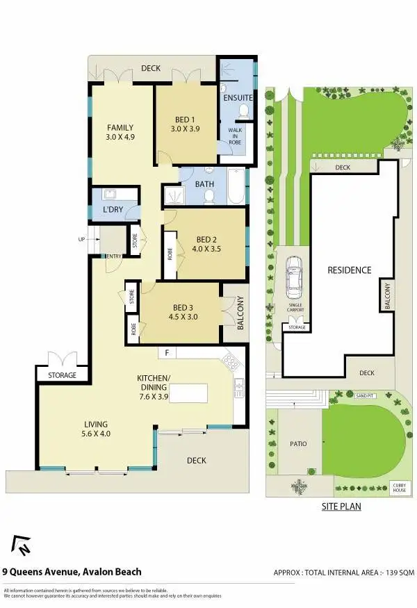 Floorplan of Homely house listing, 9 Queens Avenue, Avalon Beach NSW 2107