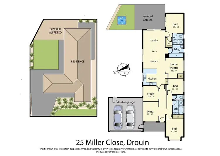 Floorplan of Homely house listing, 25 Miller Close, Drouin VIC 3818