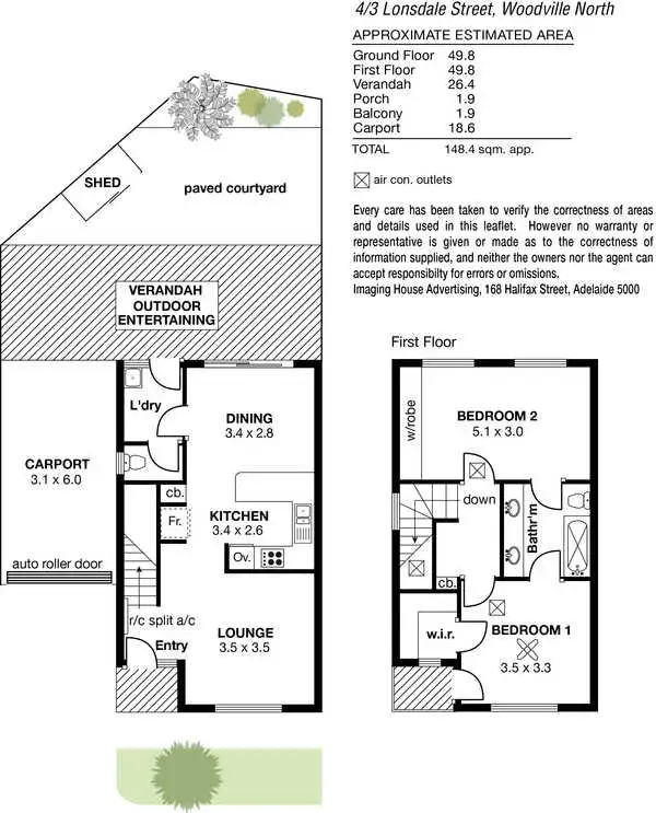 Floorplan of Homely unit listing, 4/3 Lonsdale Street, Woodville North SA 5012
