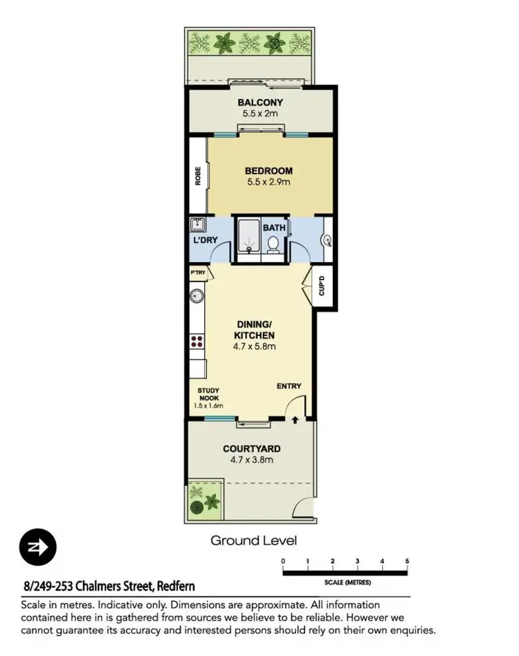 Floorplan of Homely apartment listing, 8/249-253 Chalmers Street, Redfern NSW 2016