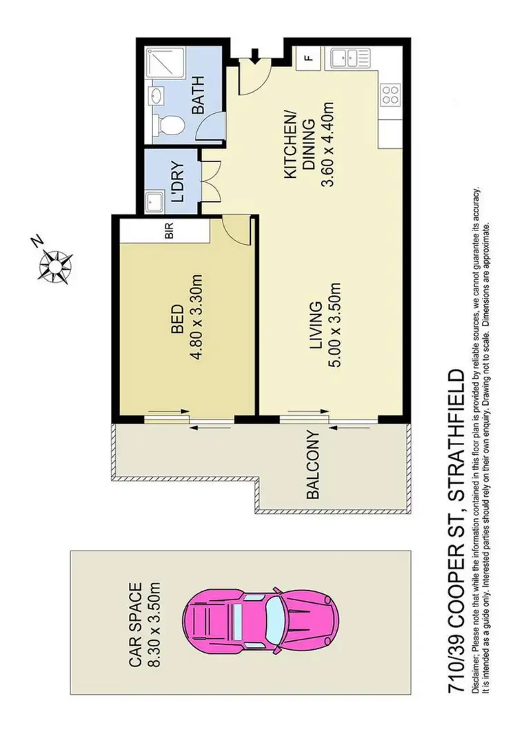 Floorplan of Homely apartment listing, 710/39 Cooper Street, Strathfield NSW 2135
