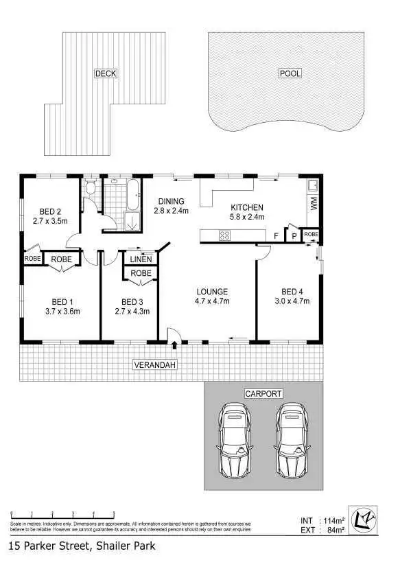 Floorplan of Homely house listing, 15 Parker Street, Shailer Park QLD 4128