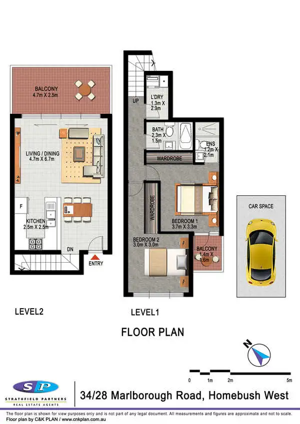 Floorplan of Homely apartment listing, 34/28-32 Marlborough Road, Homebush West NSW 2140