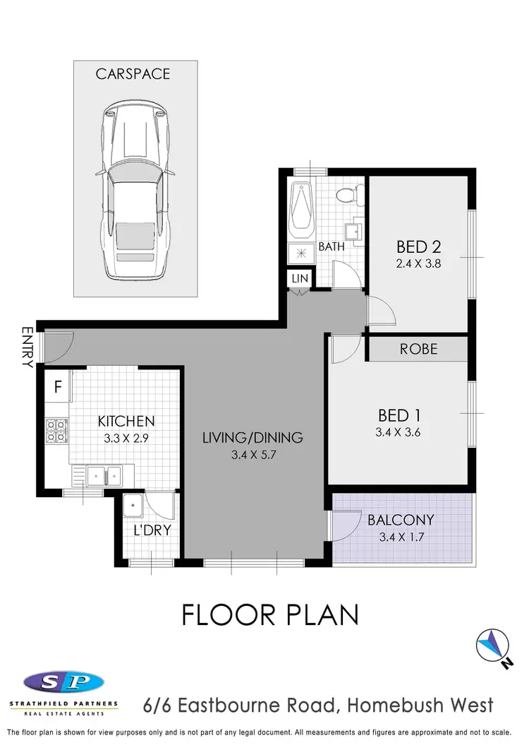 Floorplan of Homely apartment listing, 6/6 Eastbourne Road, Homebush West NSW 2140