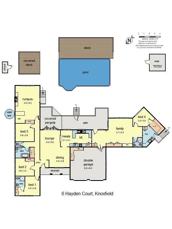 Floorplan of Homely house listing, 6 Hayden Court, Knoxfield VIC 3180