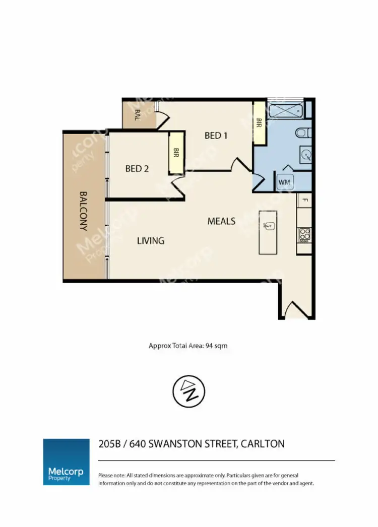 Floorplan of Homely apartment listing, 205/640 Swanston Street, Carlton VIC 3053