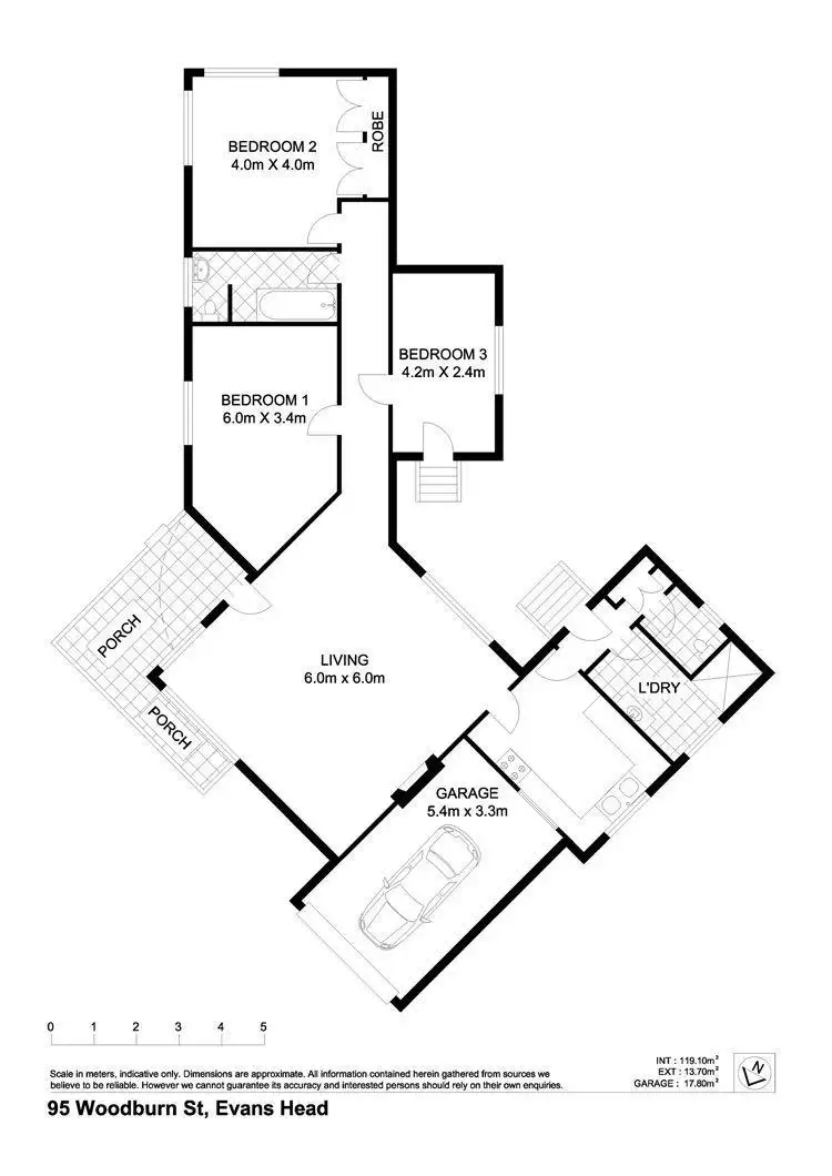 Floorplan of Homely house listing, 95 Woodburn Street, Evans Head NSW 2473