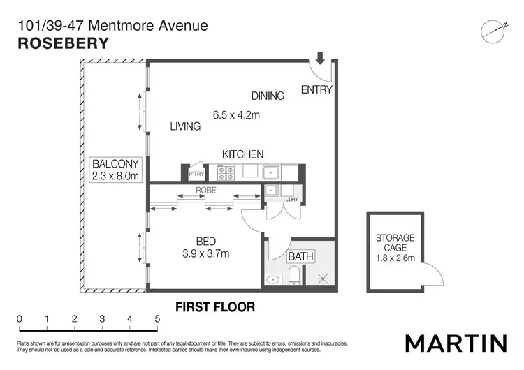 Floorplan of Homely apartment listing, 101/39-47 Mentmore Avenue, Rosebery NSW 2018