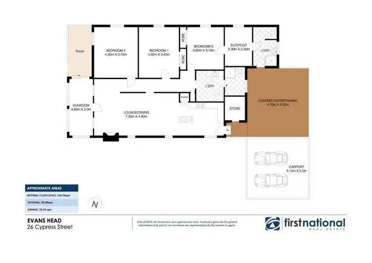 Floorplan of Homely house listing, 26 Cypress Street, Evans Head NSW 2473