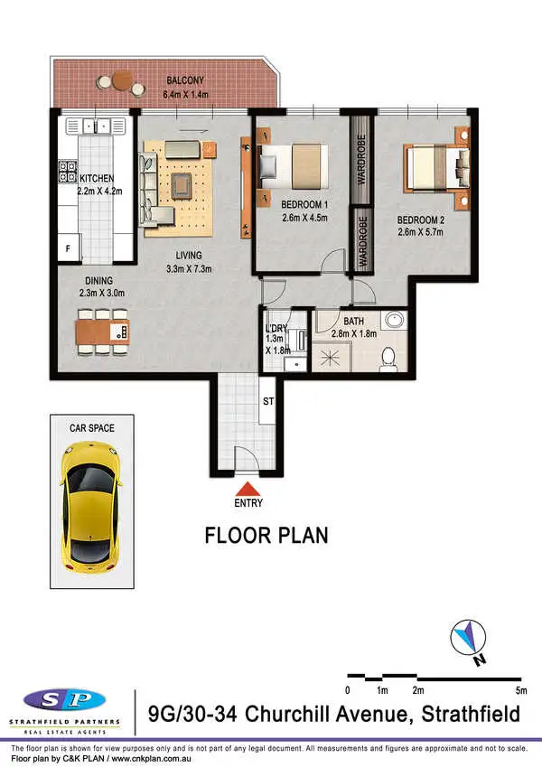 Floorplan of Homely apartment listing, 9G/30-34 Churchill Avenue, Strathfield NSW 2135