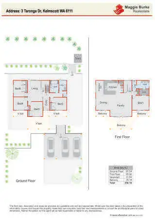 Floorplan of Homely house listing, 3 Taronga Drive, Kelmscott WA 6111