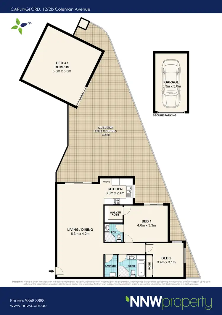 Floorplan of Homely unit listing, 12/2b Coleman Avenue, Carlingford NSW 2118