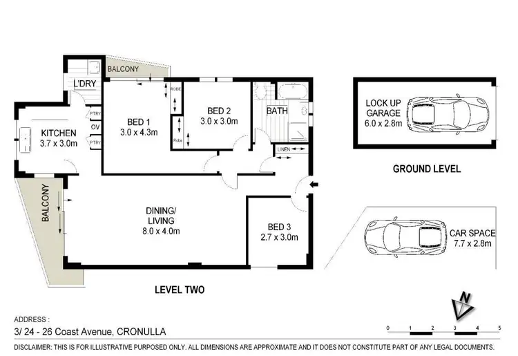 Floorplan of Homely apartment listing, 3/61 The Esplanade, Cronulla NSW 2230