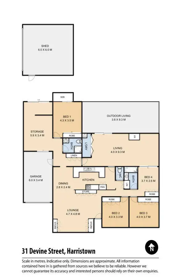 Floorplan of Homely house listing, 31 Devine Street, Harristown QLD 4350