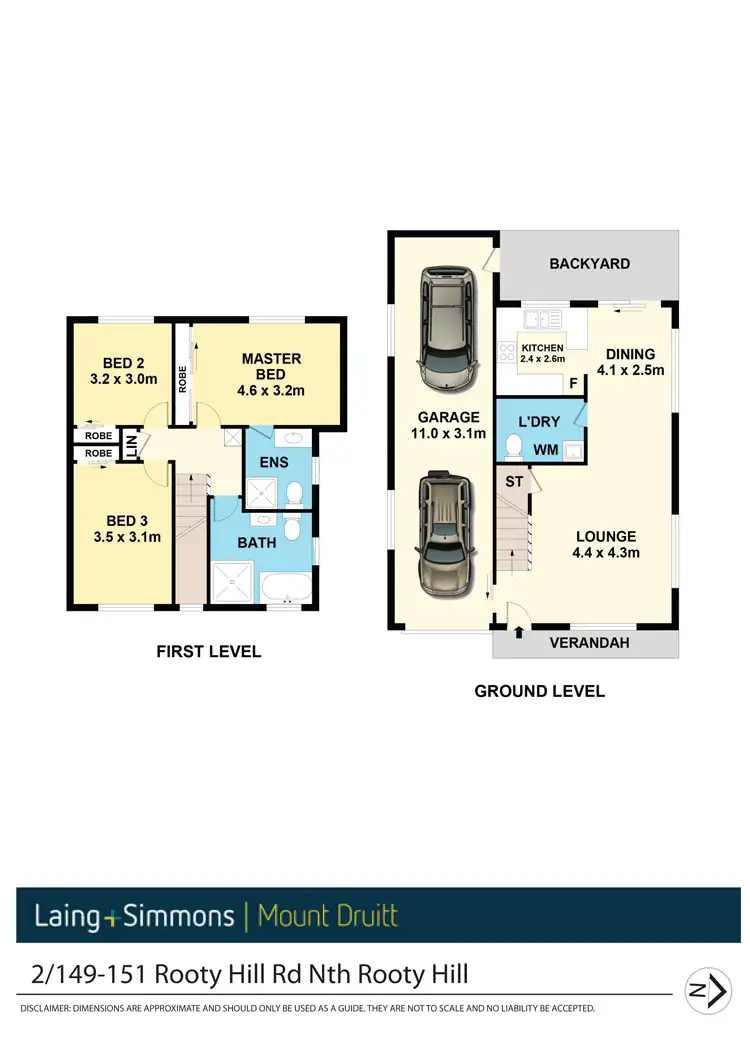 Floorplan of Homely townhouse listing, 2/149 Rooty Hill Road North, Rooty Hill NSW 2766