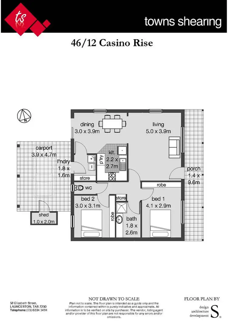 Floorplan of Homely unit listing, 46/12 Casino Rise, Prospect Vale TAS 7250