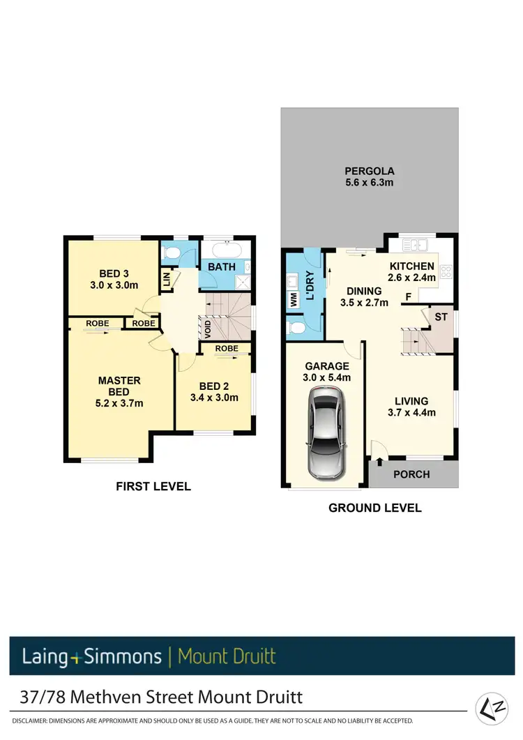 Floorplan of Homely townhouse listing, 37/78 Methven Street, Mount Druitt NSW 2770