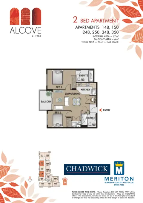 Floorplan of Homely apartment listing, 350/132 Killeaton Street, St Ives NSW 2075