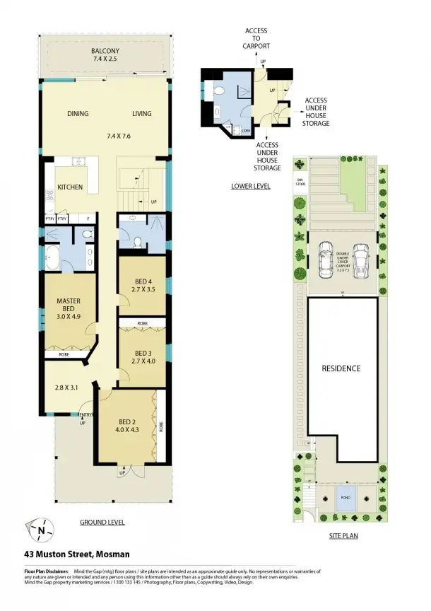 Floorplan of Homely house listing, 43 Muston Street, Mosman NSW 2088