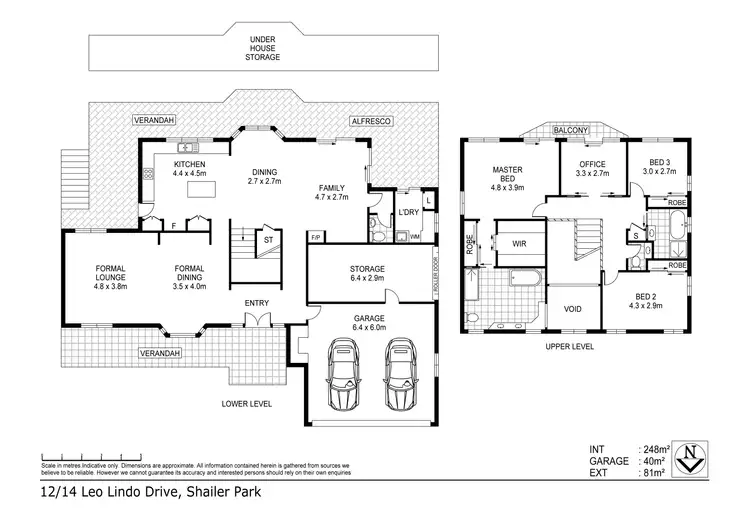 Floorplan of Homely house listing, 12-14 Leo Lindo Drive, Shailer Park QLD 4128