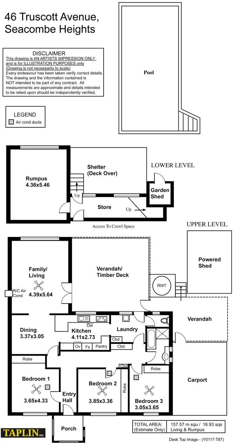 Floorplan of Homely house listing, 46 Truscott Avenue, Seacombe Heights SA 5047