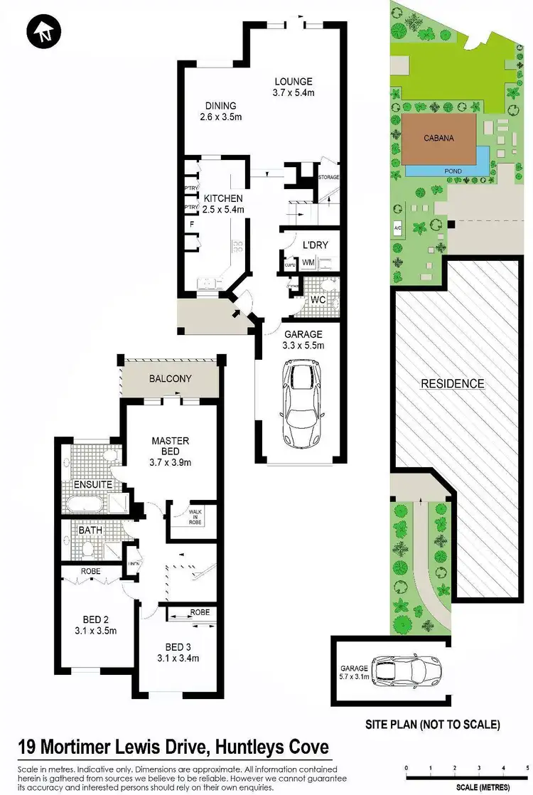 Floorplan of Homely semi-detached listing, 19 Mortimer Lewis Drive, Huntleys Cove NSW 2111
