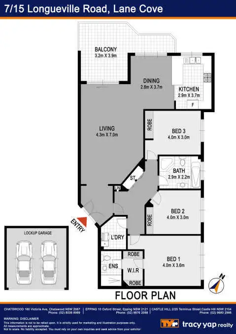 Floorplan of Homely apartment listing, 7/15 Longueville Road, Lane Cove NSW 2066