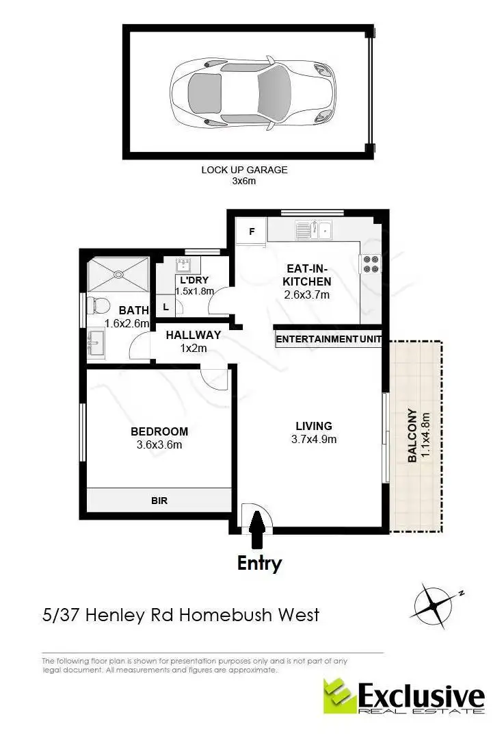 Floorplan of Homely unit listing, 5/37 Henley Road, Homebush West NSW 2140