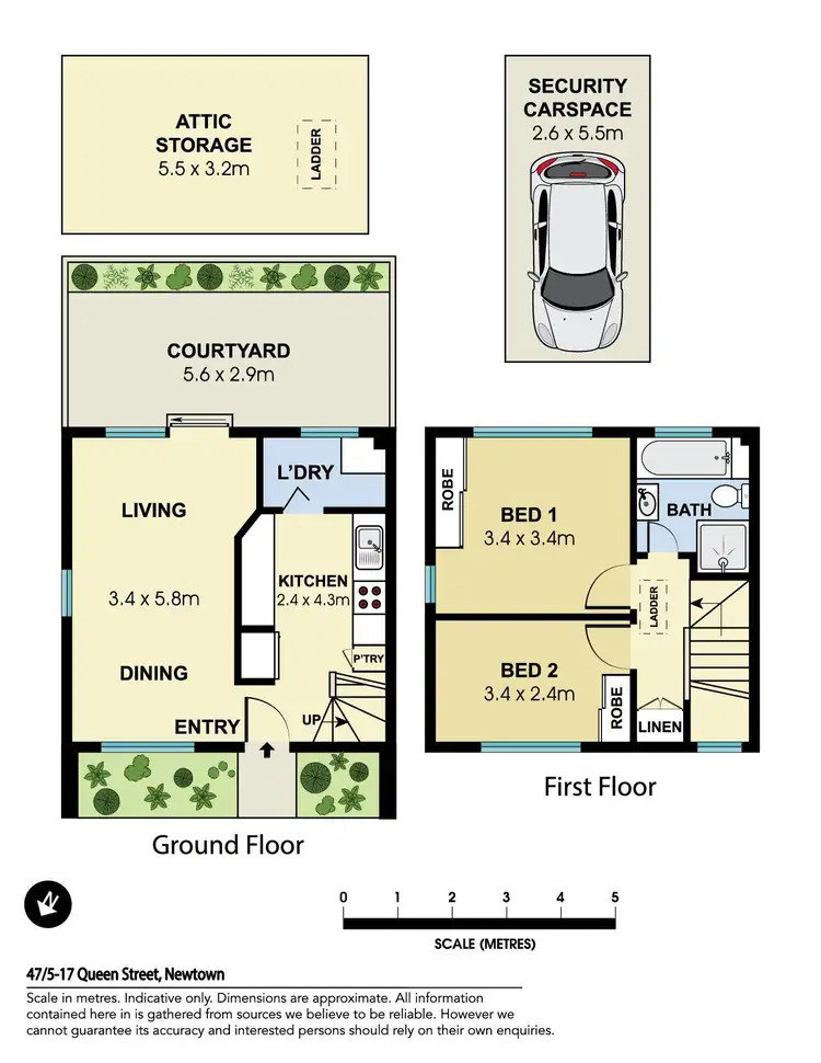 Floorplan of Homely townhouse listing, 47/5-7 Queen Street, Newtown NSW 2042