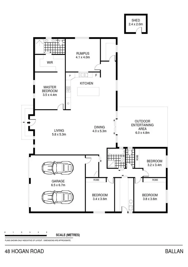 Floorplan of Homely house listing, 48 Hogan Road, Ballan VIC 3342