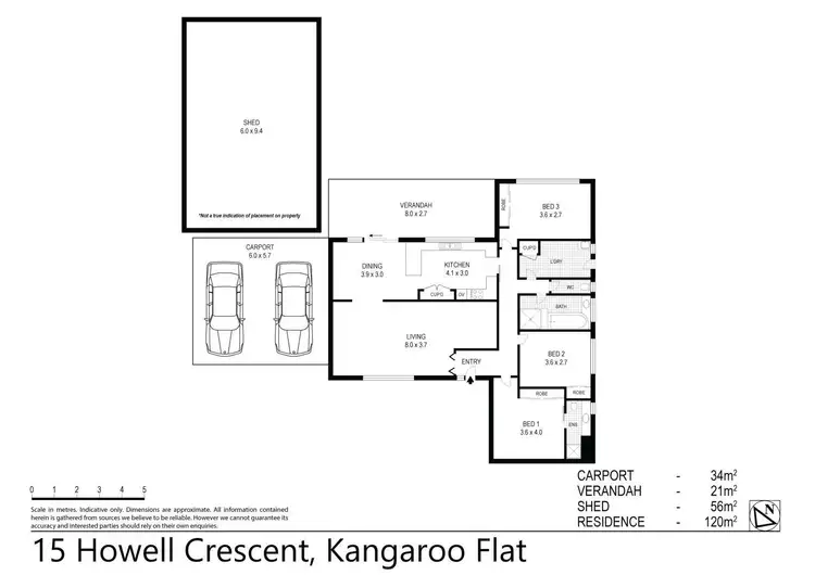 Floorplan of Homely house listing, 15 Howell Crescent, Kangaroo Flat VIC 3555