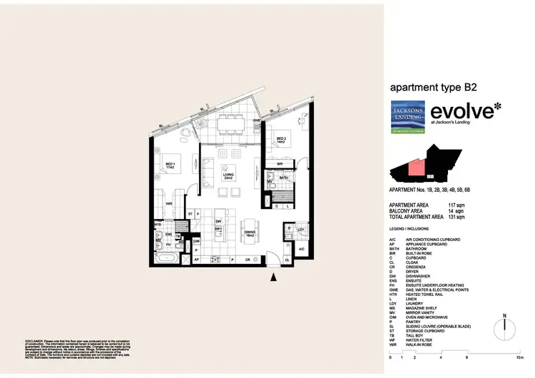 Floorplan of Homely apartment listing, 3B/2 Bowman Street, Pyrmont NSW 2009