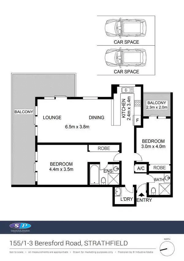 Floorplan of Homely apartment listing, 155/1-3 Beresford Road, Strathfield NSW 2135