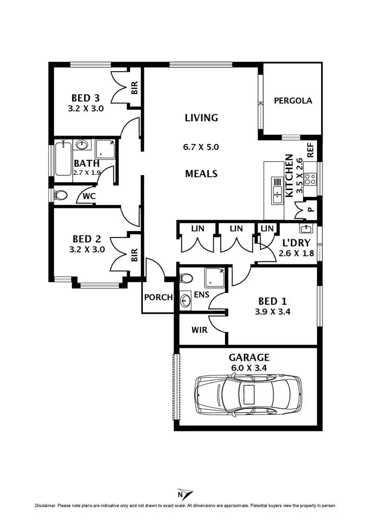 Floorplan of Homely unit listing, 2/60 Melba Avenue, Sunbury VIC 3429