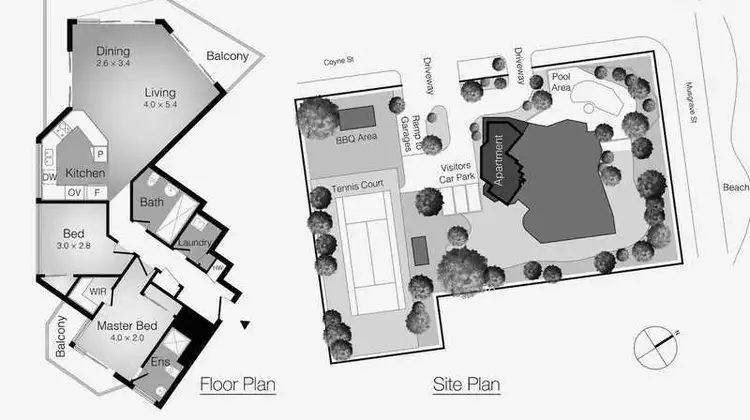 Floorplan of Homely apartment listing, 604/4 Coyne Street, Kirra QLD 4225