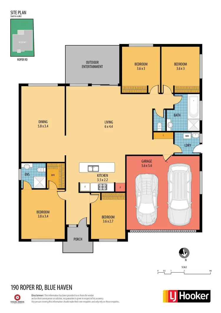 Floorplan of Homely house listing, 190 Roper Road, Blue Haven NSW 2262