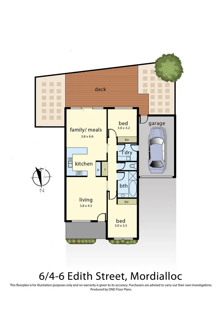 Floorplan of Homely unit listing, 6/4-6 Edith Street, Mordialloc VIC 3195