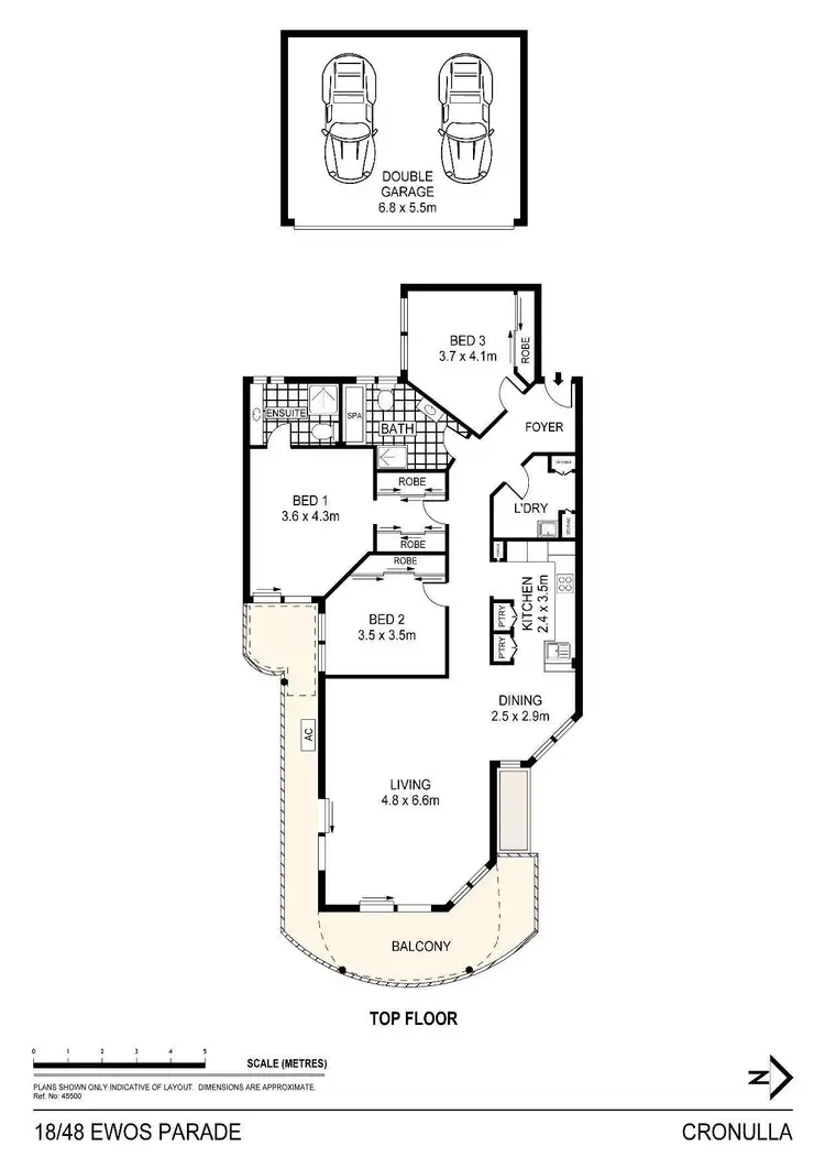Floorplan of Homely apartment listing, 18/48-52 Ewos Parade, Cronulla NSW 2230